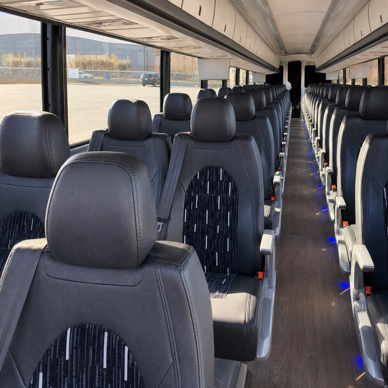 miami gardens charter bus rental interior